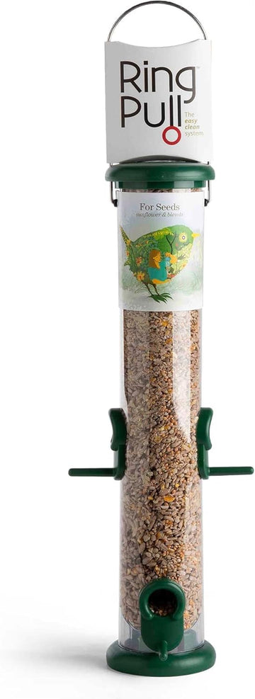 Ring-Pull TO-S2G Medium Bird Feeder for Seeds - Green?TO-S2G