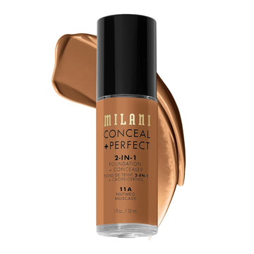 Milani Conceal + Perfect 2-In-1 Foundation + Concealer For A Flawless Complexion, Under Eye Corrector, Cover Redness And Imperfections, Waterproof And Sweatproof - Warm Beige