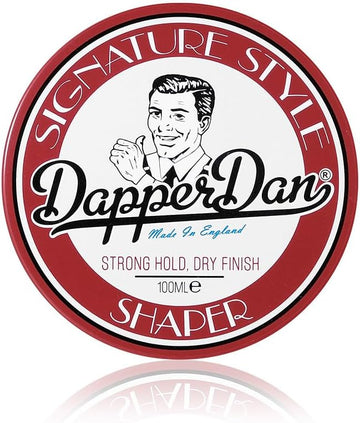 Dapper Dan Signature Style Shaper, Strong Hold Dry Finish Hair Shaper Clay, For Short To Medium Length Styles, Creates Texture And Seperation, Tuscan Vanilla Fragrance, 100Ml
