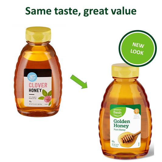 Amazon Fresh, Golden Honey, 16 Oz (Previously Happy Belly, Packaging May Vary)