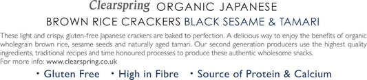Clearspring Organic Japanese Brown Rice Crackers (Black Sesame, 1)