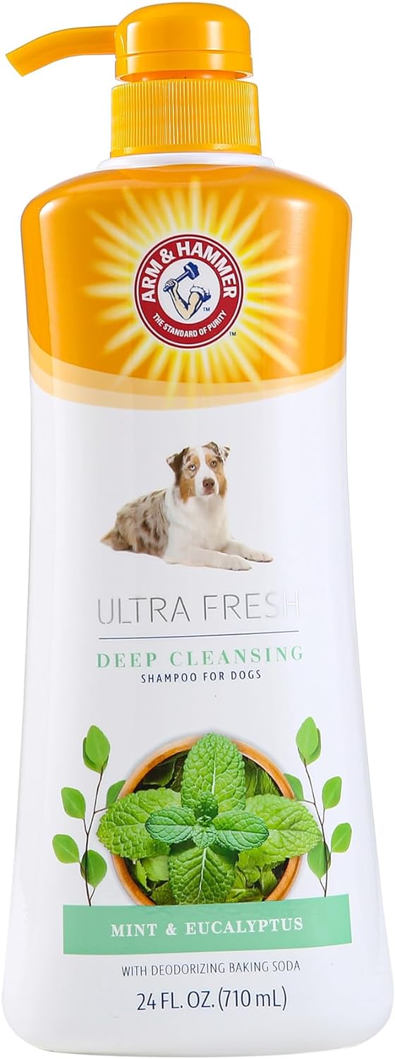 Arm & Hammer for Pets Ultra Fresh Deep Cleansing Dog Shampoo with Charcoal & Rosemary, Value Size 24oz | Great Smelling Dog Grooming and Bathing Supplies, Dog Wash, Puppy Shampoo, Pet Shampoo