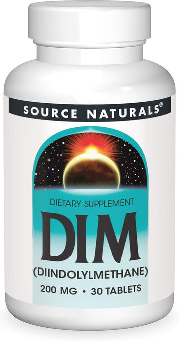 Source Naturals Dim, Diindolylmethane 200Mg With Bioperine, Vitamin E & More - 30 Tablets