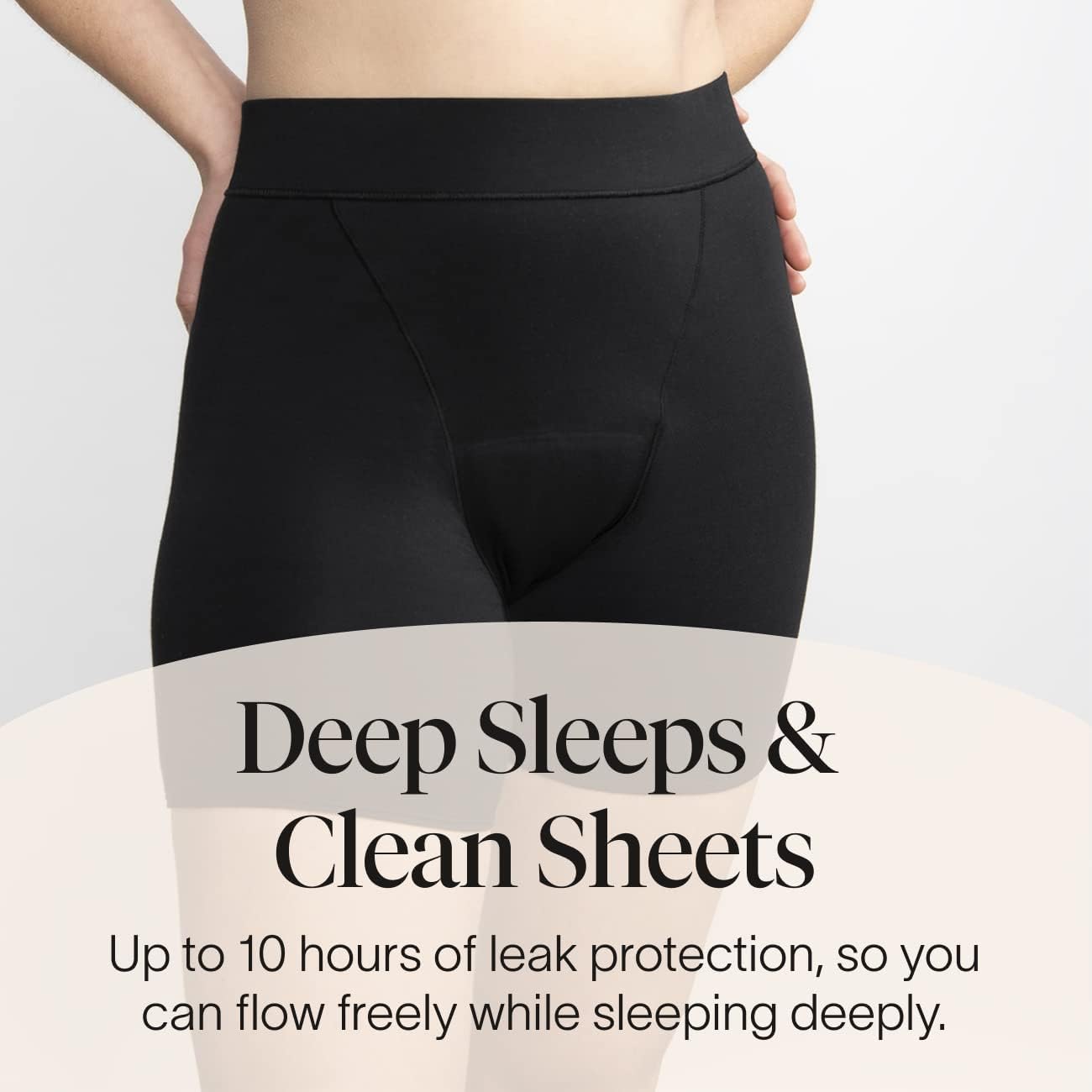 Cora Period Underwear | Sleep Short High Waist Style, Powerfully Absorbent, Leak Proof Menstrual Panties | Ultra-Soft, Comfortable, Breathable Cotton | Black at Amazon Women’s Clothing store