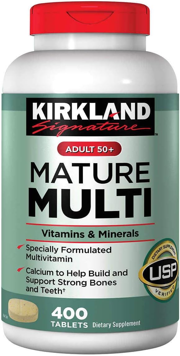 Kirkland Signature Adults, 50 Plus Mature Multi Vitamins & Minerals, 800-Count Tablets