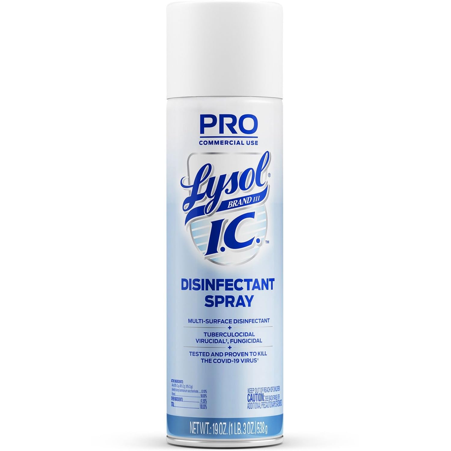 Lysol Professional IC Disinfectant Spray w/Control Flo Valve, Clear, 19 oz: Lysol Can Spray: Industrial & Scientific