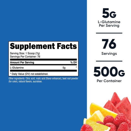 Nutricost L-Glutamine Powder 500 Grams (Fruit Punch)