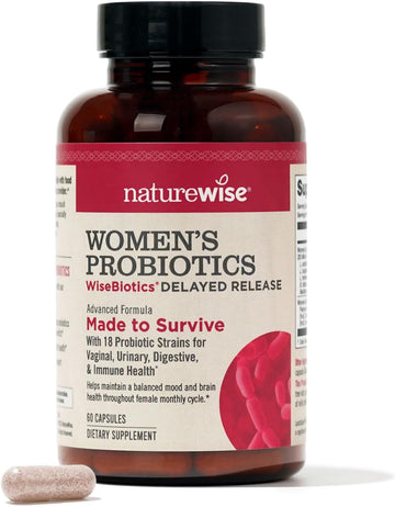 NatureWise Probiotics for Women - Multi-Strain Probiotics with Prebiotics + Cranberry - Vaginal, PH Balance, Digestive, UT Health - 18 Unique Strains, 20 Billion CFU - 60 Capsules[2-Month Supply]