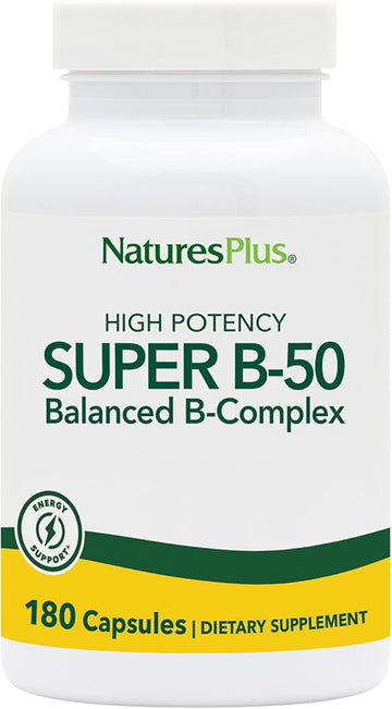 Nature'S Plus Super B-50 Balanced B-Complex - 180 Vegetarian Capsules