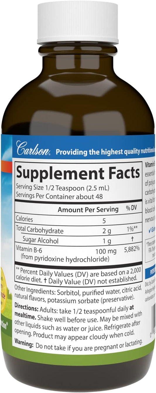 Carlson Labs Vitamin B-6 Liquid, 4 Oz