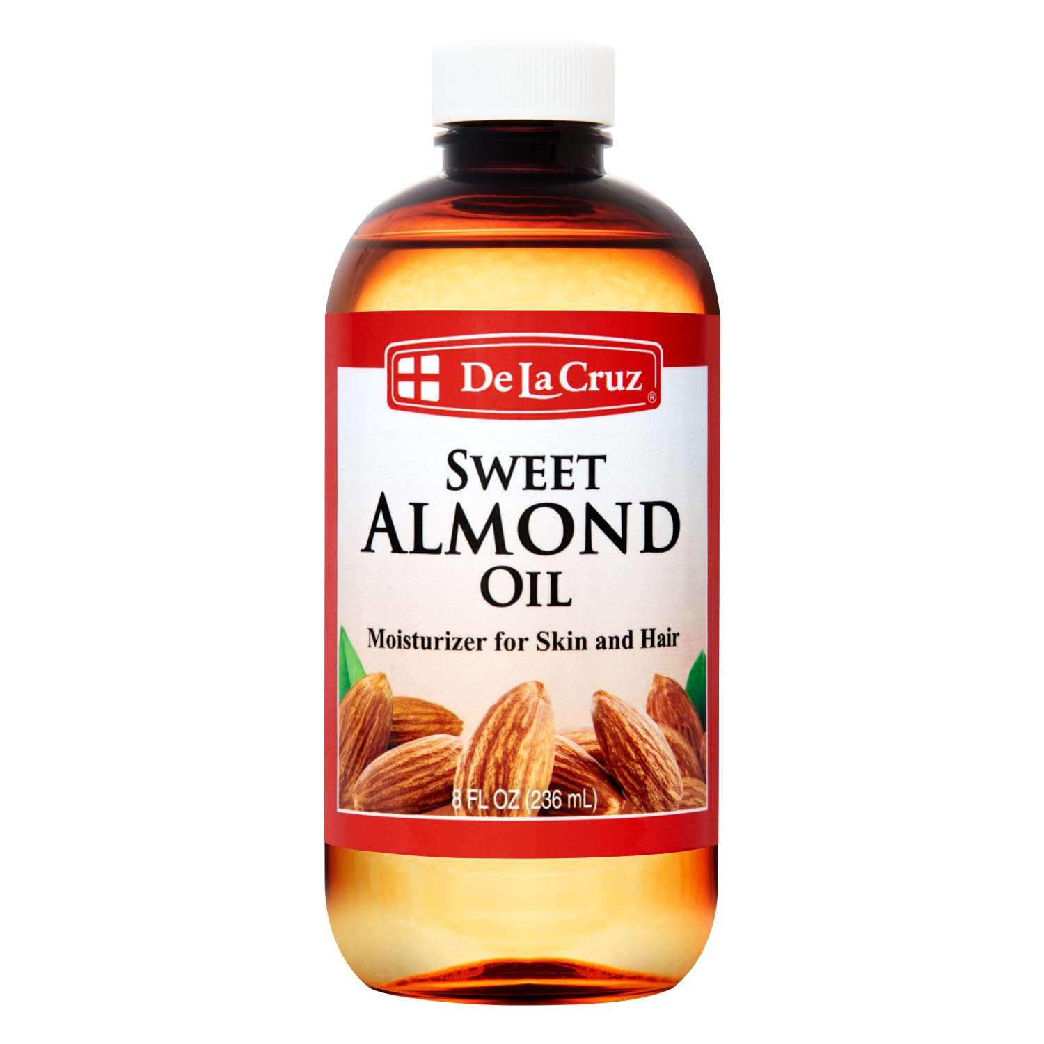 De La Cruz Sweet Almond Oil - Expeller Pressed Almond Oil For Skin And Hair 2 Fl. Oz. (59 Ml) - 3 Bottles