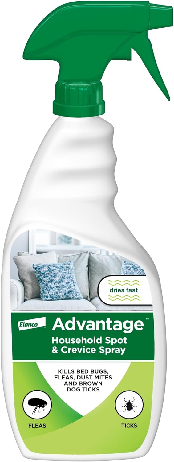 Advantage Household Spot & Crevice Spray | Kills Fleas & Ticks & Bedbugs | 24 Oz