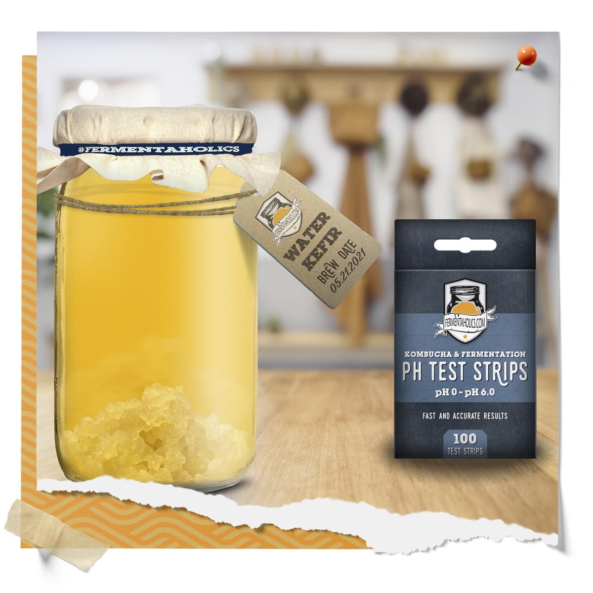 Fermentaholics Organic Water Kefir Grains - Live Starter Culture - Makes A Quart Batch - Water Kefir Starter Grains - Brew Your Own Water Kefir At Home - Bulgaros De Agua : Grocery & Gourmet Food