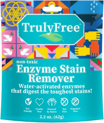 Natural Stain Remover, Water-Activated Enzymes, Breaks Down Food, Blood, Grass Stains, Pet Stains And Odor Remover (50 Scoops)