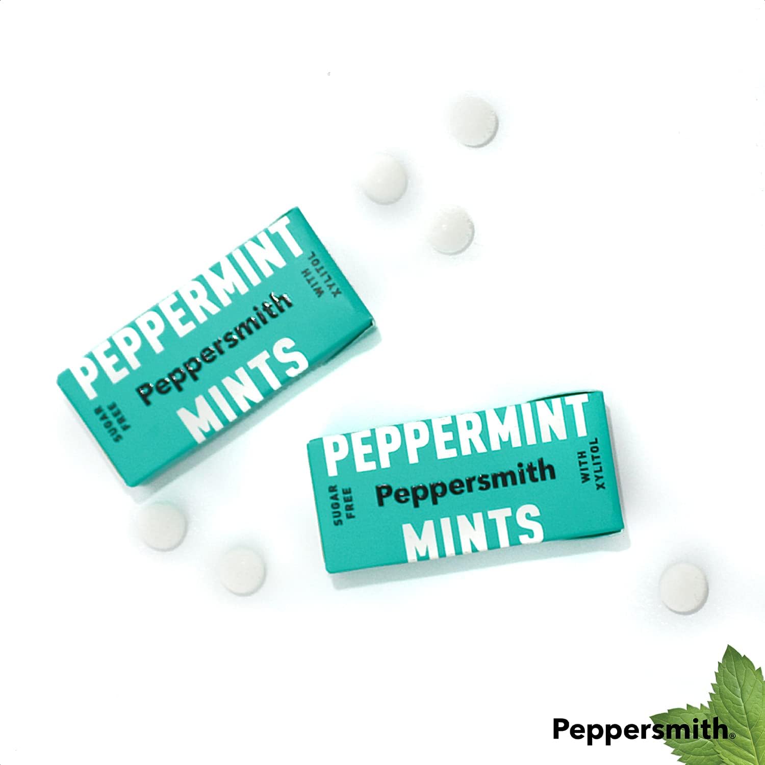 Peppersmith - British Peppermint Mints - 100% Plant Based Xylitol - Breath Freshener - Sugar Free Mints - Benefits Oral Health - Pocket Packs - 12x15g : Amazon.co.uk: Grocery