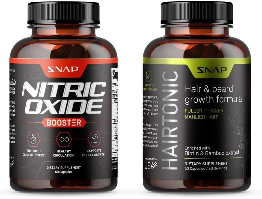 Snap Supplements Nitric Oxide + Hair Growth Bundle (2 Products)