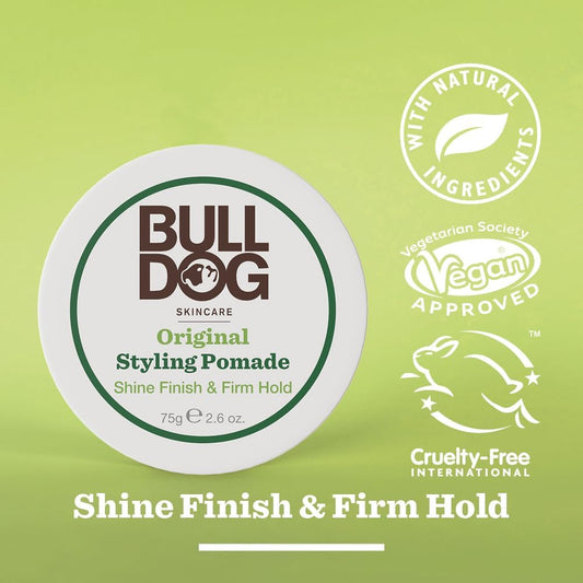 Bulldog Skincare - Original Hair Styling Pomade For Men | Shine Finish And Firm Hold | 75 G