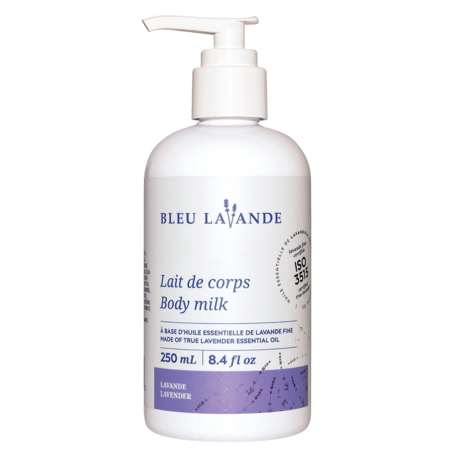Bleu Lavande - Natural Lavender Body Milk - Made With Certified Premium & 100% Pure True Lavender Essential Oil - Soothing, Cruelty-Free And Vegan - No Artificial Fragrances - 8.4 Fl Oz : Beauty & Personal Care