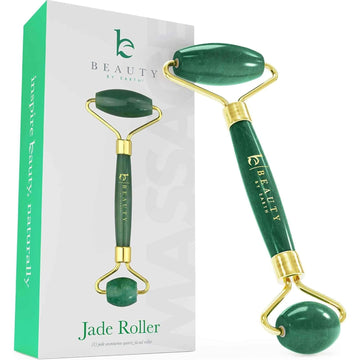 Beauty by Earth Jade Roller for Face - Mothers Day Gifts, Face Massager Skin Care Tools with Small Eye Roller for Puffy Eyes, Face Care to Reduce Puffy Eyes, Facial Roller Self Care Gifts for Women