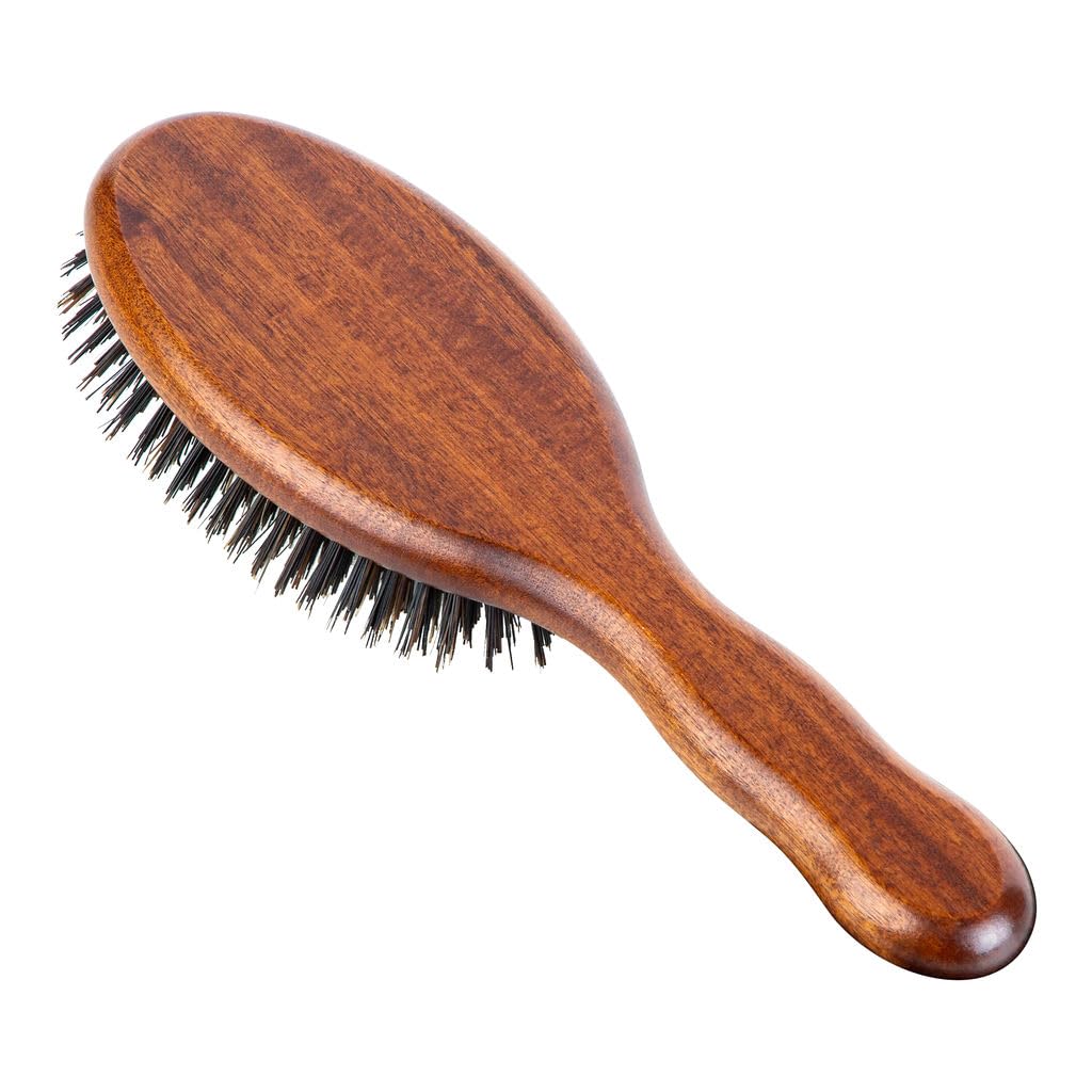 Acca Kappa Classic Oval Hair Brush Pure Boar Bristles Kotibé Wood Polishing Detangler For Men And Women
