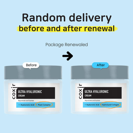 Coxir Ultra Hyaluronic Cream | Daily Facial Moisturizer For Dry, Dehydrated Skin L Hyaluronic Acid, Betaine, Plant Complex L Lightweight, Hydrating Moisturizing Cream [50Ml /1.69 Fl.Oz.]