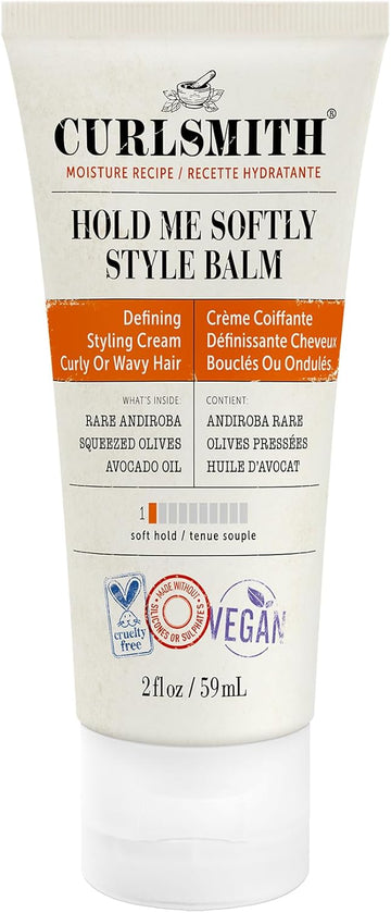 Curlsmith - Hold Me Softly Style Balm - Vegan Soft Hold Styling Cream For Wavy And Curly Hair, Natural Look (59Ml)