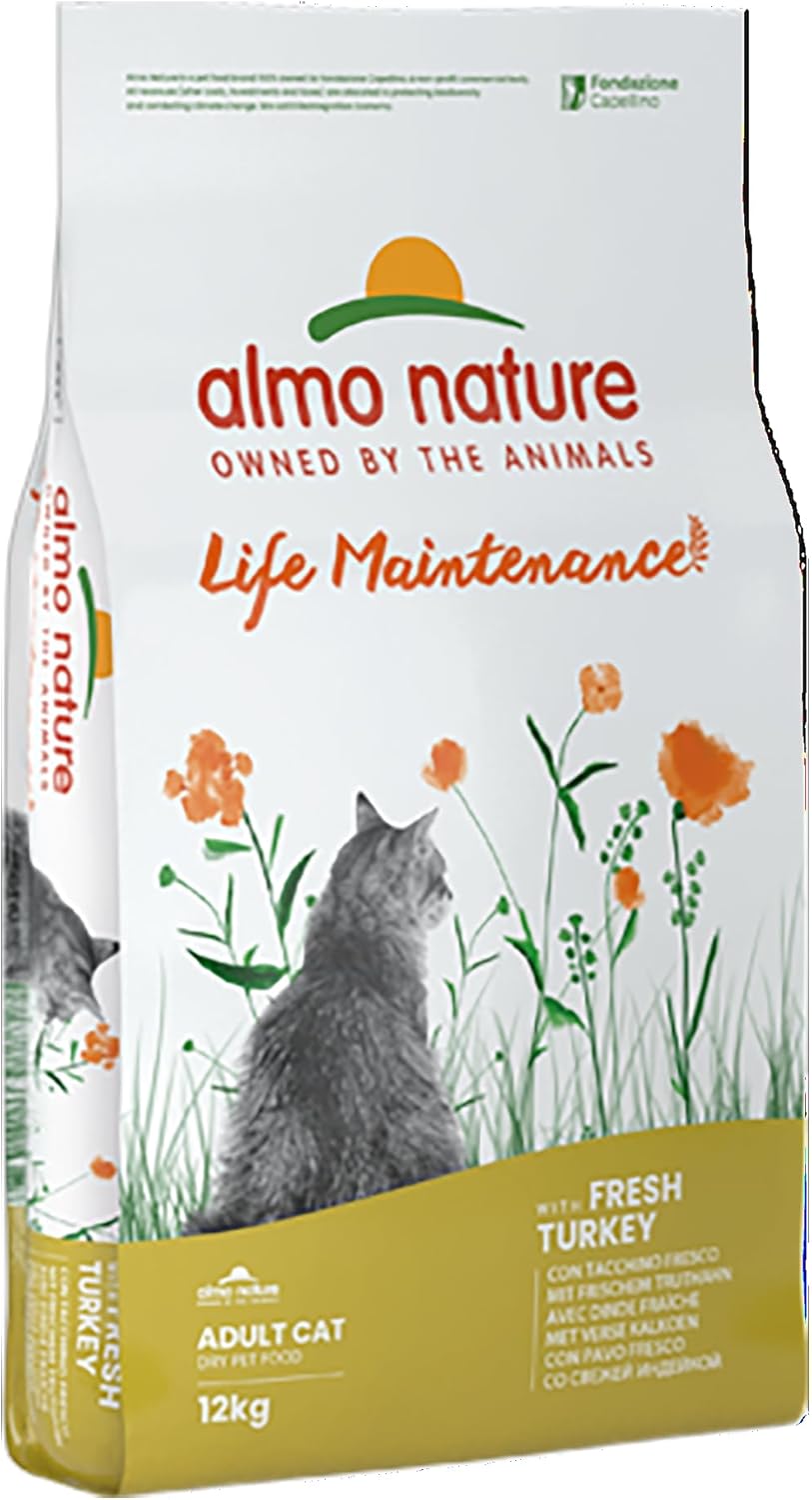 Almo Nature Holistic Maintenance Dry Cat Food, with Fresh Turkey and Rice, 12 Kg?643