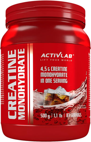 Activlab Creatine Monohydrate - 500G Jar | Optimum Nutrition Pre-Workout 83 Servings | Creatine Powder For Muscle Growth- Cola Flavor
