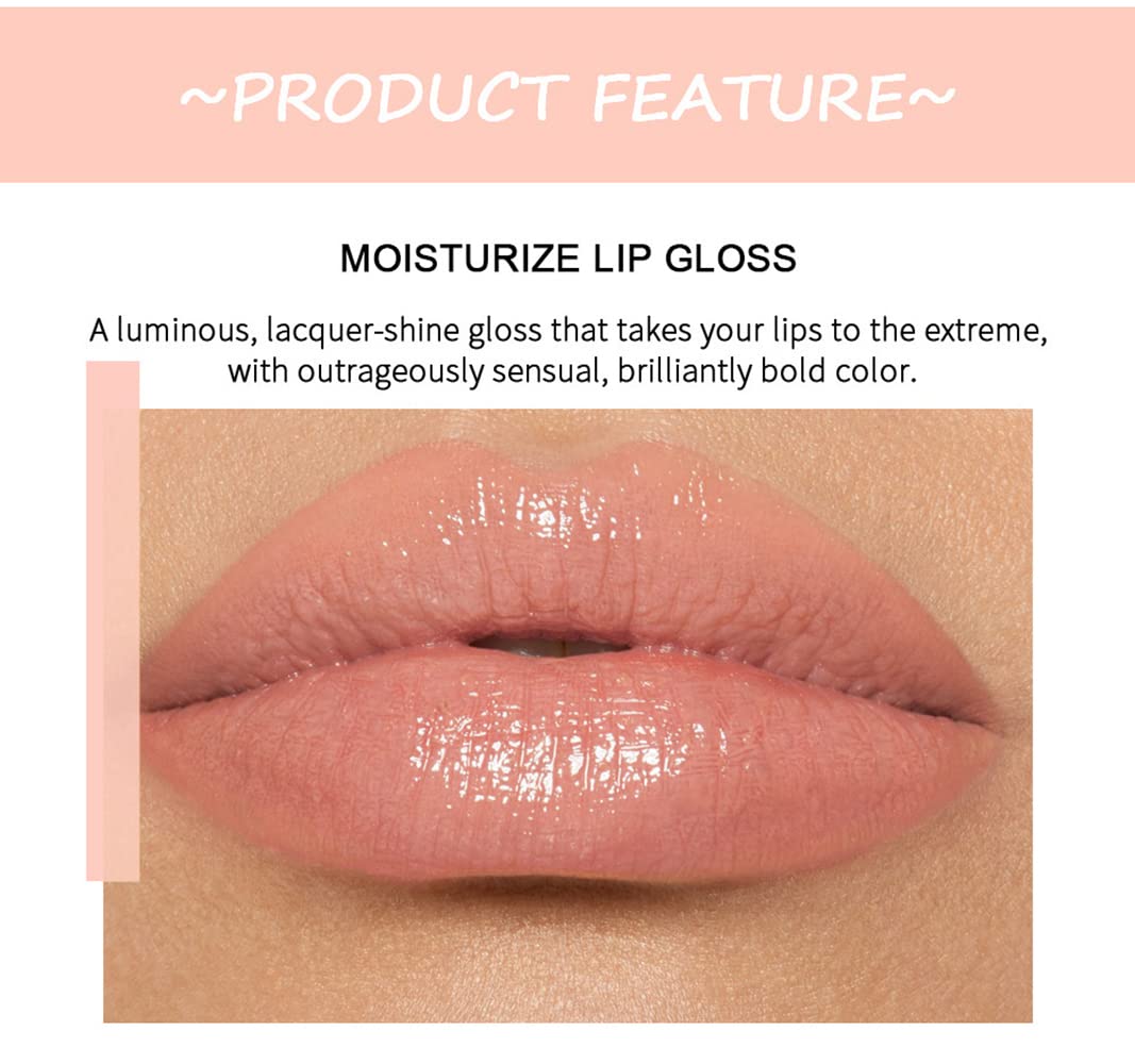 6Pcs Color Changing Lip Oil Light Lipgloss Set, Moisturizing Hydrating Lip Glow Oil Lip Gloss Kit High Shine Lip Plumping Glass Finish Lip Gloss Liquid Lipstick For Women (Set D)