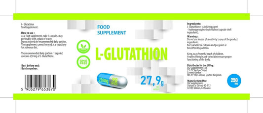 Hepatica L-Glutathione (Reduced) 250Mg | 90 Vegan Capsules | High Strength Antioxidant & Detox Support | 3Rd Party Lab Tested | No Fillers Or Bulkers