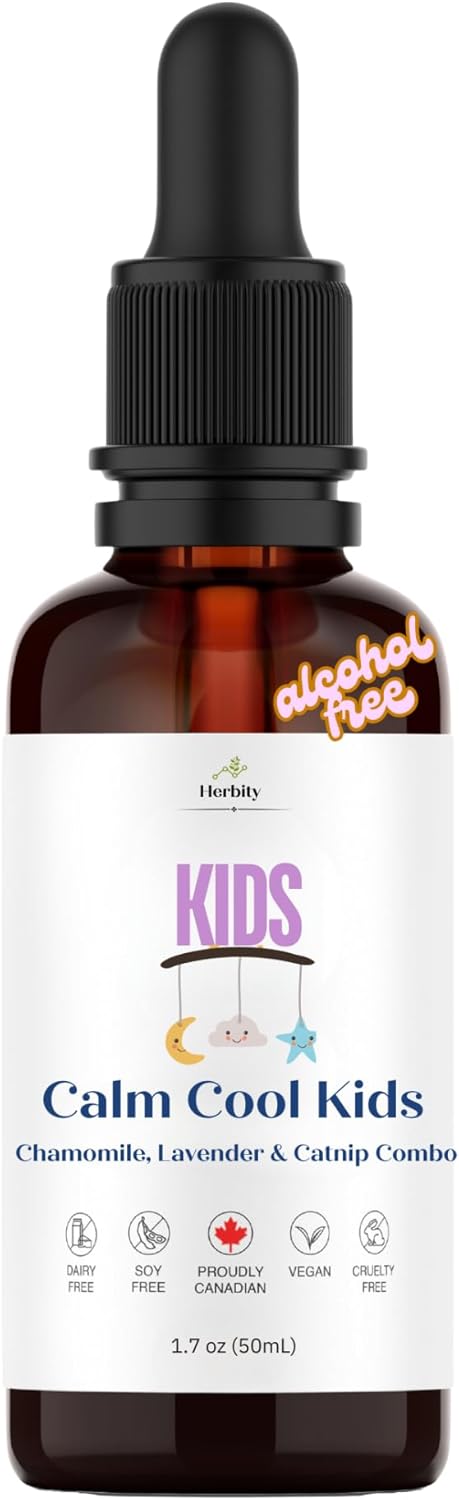 Kids Sleep & Calm Support Drops – Natural Herbal Blend With Chamomile, Lavender & Catnip – Non-Habit Forming, Non-Drowsy & Sugar-Free | 50 Mil