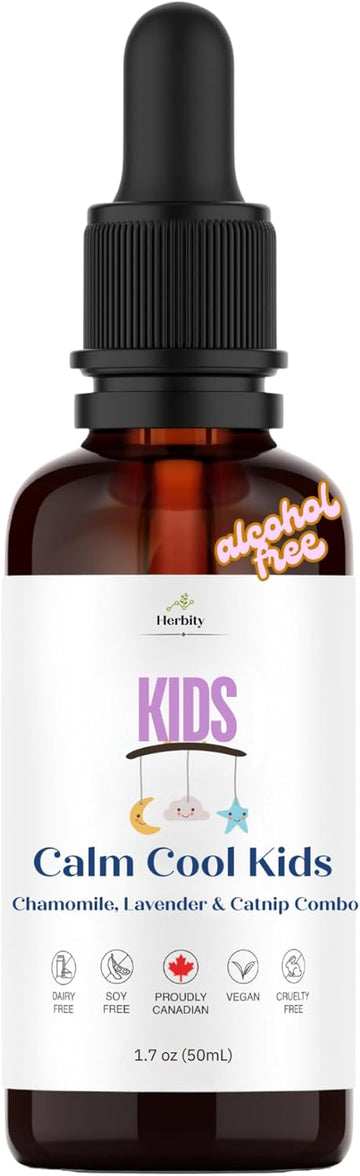 Kids Sleep & Calm Support Drops – Natural Herbal Blend With Chamomile, Lavender & Catnip – Non-Habit Forming, Non-Drowsy & Sugar-Free | 50 Mil