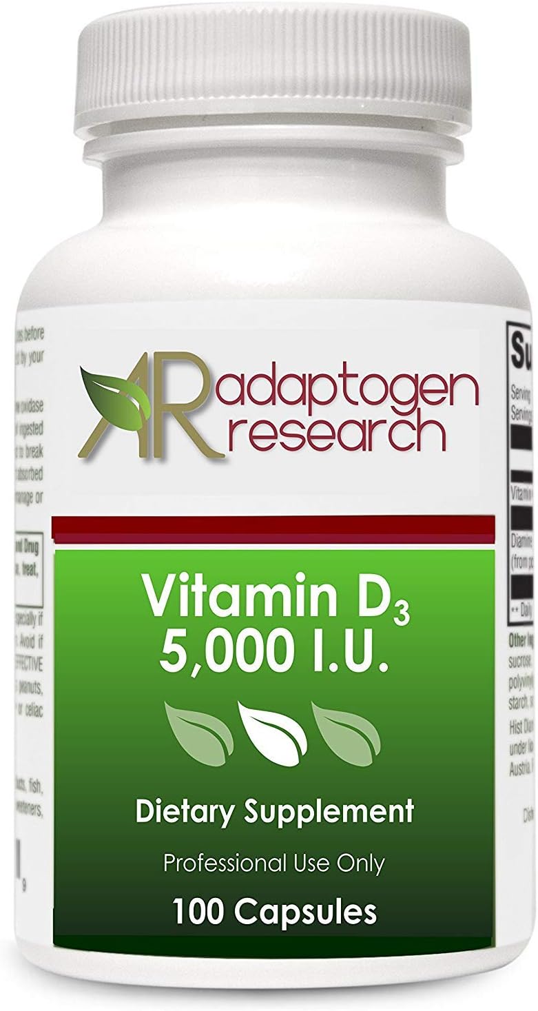 Vitamin D3 5,000 Iu Supplement | Pure High Potency Natural Vitamin D | 100 Vegetarian Capsules