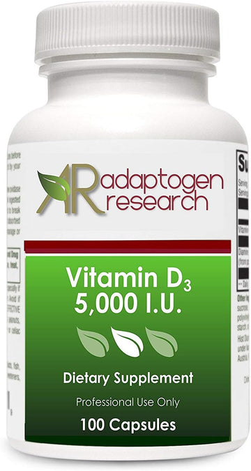Vitamin D3 5,000 Iu Supplement | Pure High Potency Natural Vitamin D | 100 Vegetarian Capsules