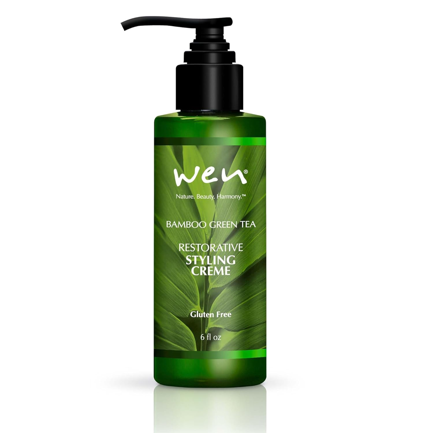 Wen By Chaz Dean Styling Creme - Styling Cream, Hair Straightener Cream For Frizzy Hair, Anti Frizz Hair Product For Styling Wavy, Curly, Straight Hair, For Men & Women - Bamboo Green Tea, 6 Fl Oz