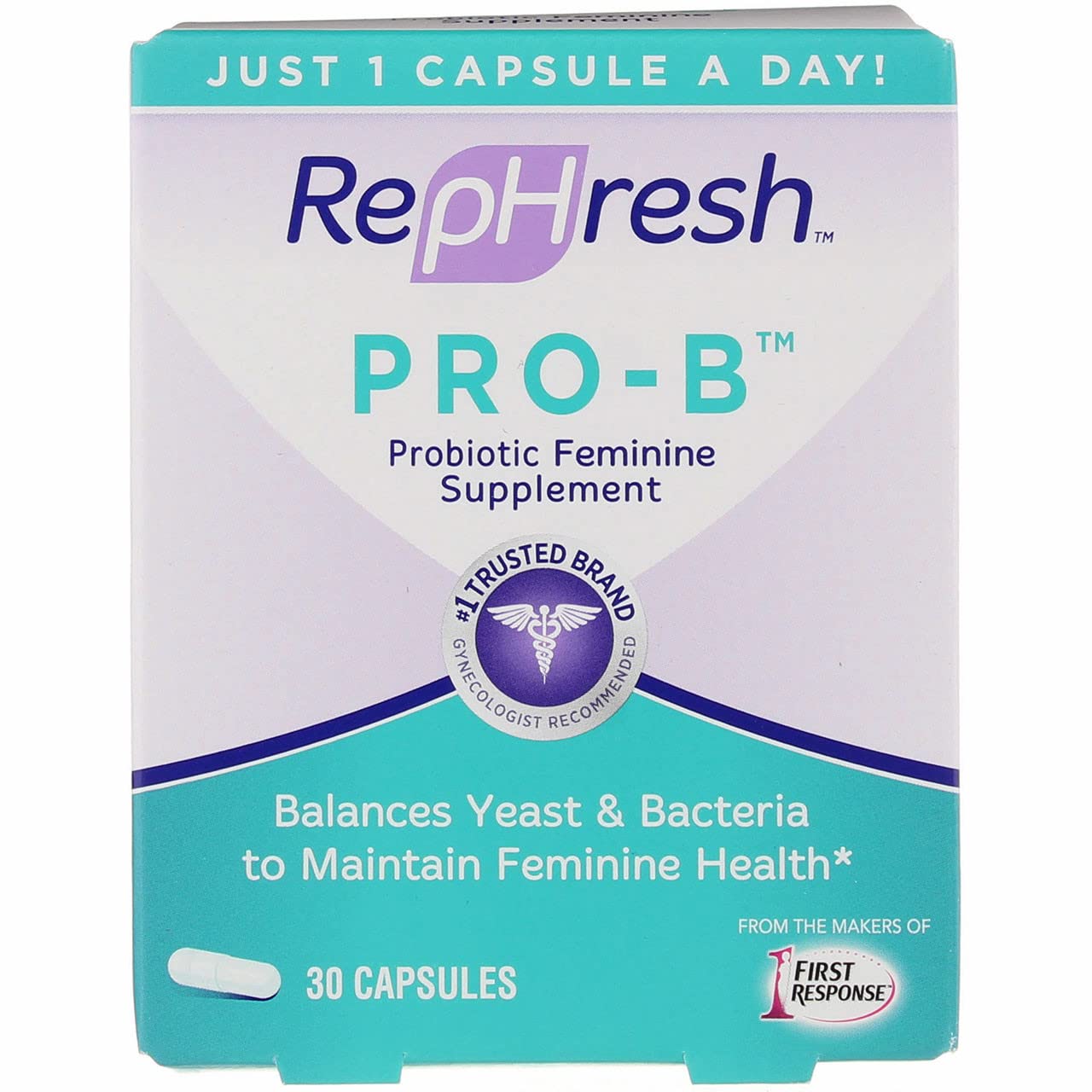 RepHresh Pro-B Vaginal Probiotic Feminine Supplement One Bottle 30 count