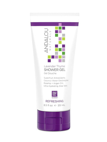 Andalou Naturals Body Wash, Deep Hydration Shower Gel, Ultra-Nourishing Skin Care For Dry Skin With Hyaluronic Acid & Ceramides, Gentle Exfoliating Body Wash For Softer, Glowing Skin, 8.5 Fl Oz