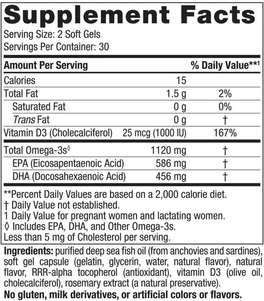 Nordic Naturals Postnatal Omega-3, Lemon - 60 Soft Gels - 1120 Total O