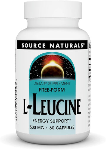 Source Naturals L-Leucine A Free Form Essential Amino Acid Supplement For Energy Support - 60 Capsules