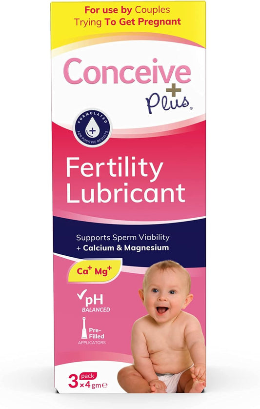 Conceive Plus Fertility Lubricant in Pre-Filled Applicators, Fertility Friendly Lube for Couples Trying to Conceive, 3 x 4g Applicators