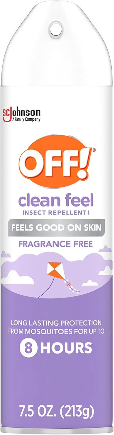 Off! Clean Feel Insect Repellent Aerosol With 20% Picaridin, Bug Spray With Long Lasting Protection From Mosquitoes, Feels Good On Skin, 7 Oz