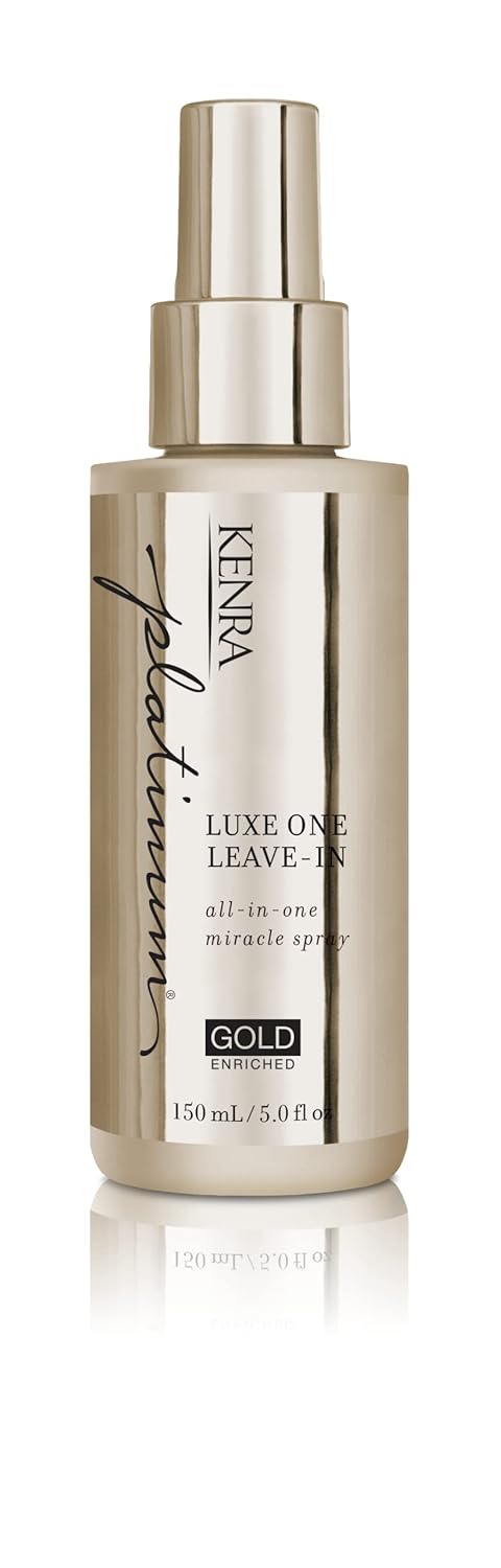Kenra Platinum Luxe One Leave-In | All-In One Miracle Spray | Enriched With Precious Gold | Opulent Slip & Shine | Thermal/Heat Protection | Medium To Coarse Hair