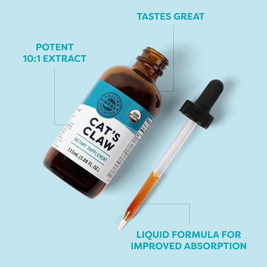 Vimergy Usda Organic Cat’S Claw Extract, 57 Servings – Alcohol Free Cats Claw Tincture - Supports A Healthy Immune System - Gluten-Free, Non-Gmo, Kosher, Vegan & Paleo Friendly (115 Ml)