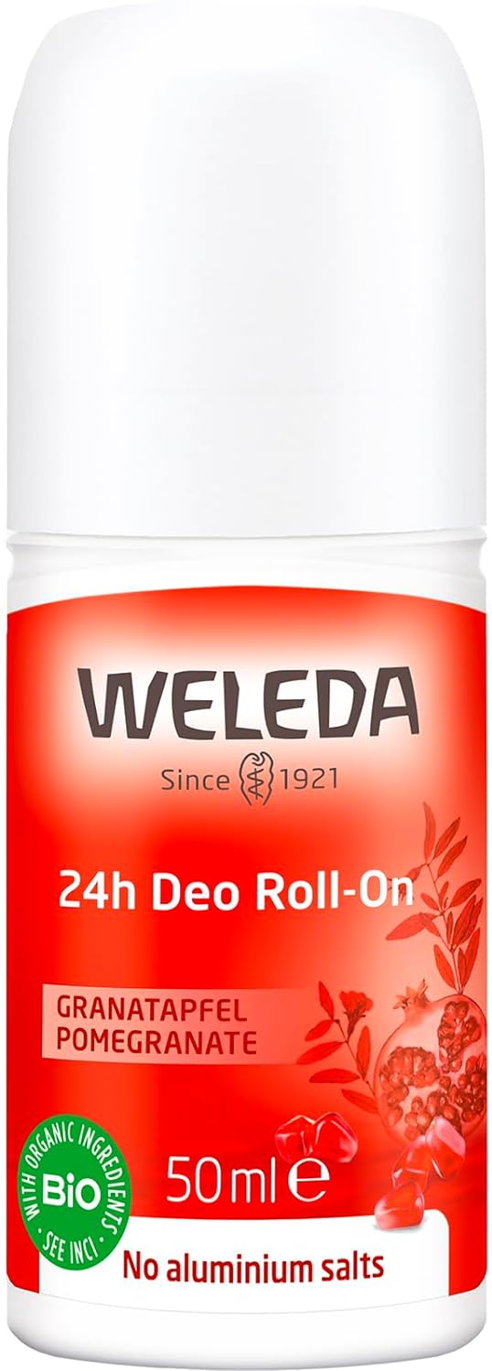 Weleda 24 Hour Roll-On Deodorant, Pomegranate, 1.7 Fluid Ounce