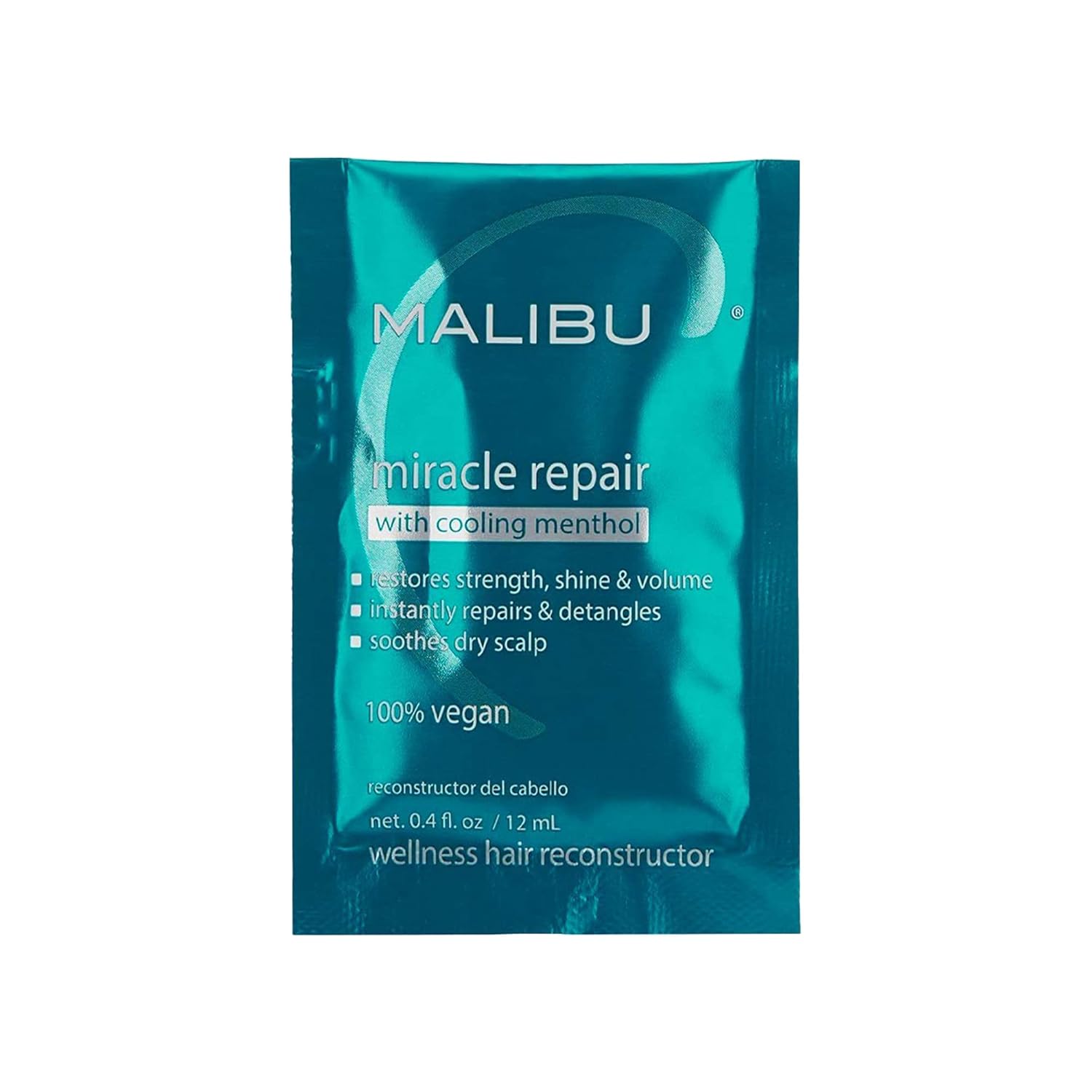 Malibu C Miracle Repair Reconstructor - Nourishing Hair Treatment For Weak, Damaged Strands - Flax Protein & Vitamin B5 For Moisture
