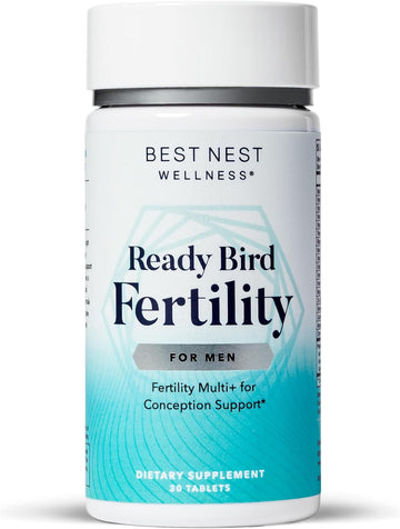 Best Nest Ready Bird Men'S Fertility Vitamins For Conception, Mens Prenatal Vitamins, Male Fertility Supplements, Prenatal For Men For Conception, 30 Ct