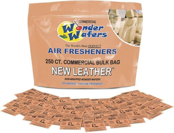Wonder Wafers 250 Count New Leather Unwrapped Automobile Professional Use Air Fresheners Car and Truck Detail