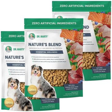 Dr Marty'S Essential Wellness Dog Food – Premium Freeze-Dried Raw Dog Food, 16 Oz (3 Pack) – Vet-Formulated Whole Food Nutrition For All Breeds & Ages