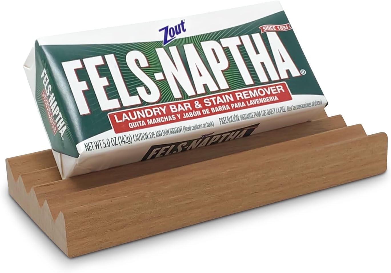 Fels Naptha Laundry Detergent Bar - 5 Ounce Fels Naptha Laundry Bar Soap and Stain Remover Bundle. (Redwood Style) Get the Ultimate Accessory to your Fels Naptha Soap Bars