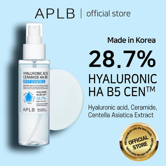 Aplb Hyaluronic Acid Ceramide Ha B5 Mist Essence | Hyaluronic Ha B5 Cen™ 28.7% 3.55 Fl.Oz/Korean Skincare, Replenishing Moisture, Revitalize For Gentle And Improve Skin Texture Through Hyaluronic